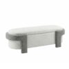 Large Versatile Storage Ottoman Bench: Spacious, Durable, Stylish - White / Light Gray - Image 2