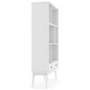 Draper - Mid Century Wide Bookcase And Storage Unit - White - Image 5