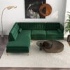 Brooke - Sectional Sofa Left Facing - Green - Image 9