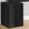 Computer Desk, Home Office, Left, Right Set-Up, Storage Shelves, Work, Laptop, Contemporary, Modern - Black - Image 9