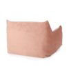 Allea - Velveteen Bean Bag Chair With Armrests, Soft Velvet - Pink - Image 7