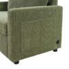 Twin Size Sofa Bed Sleeper Sofa Loveseat With Foldable Mattress, Side Table, USB Ports - Green - Image 24