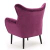 Alyssa - Velvet Arm Chair With Wingback Design - Fuchsia - Image 10