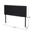 Marakesh - Contemporary Fabric Upholstered King / California King Headboard - Black - Image 3
