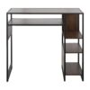 Display Farmhouse Bar Height Table With Storage Space - Black / Walnut - Image 5
