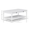 Cocktail Table With Two Storage Drawers And Casters - White - Image 7