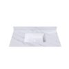 Elegant Marble Vanity Top, 43" Bathroom Vanity With Undermount Sink Sintered Stone, Bianco Carrara Venato - White - Image 5