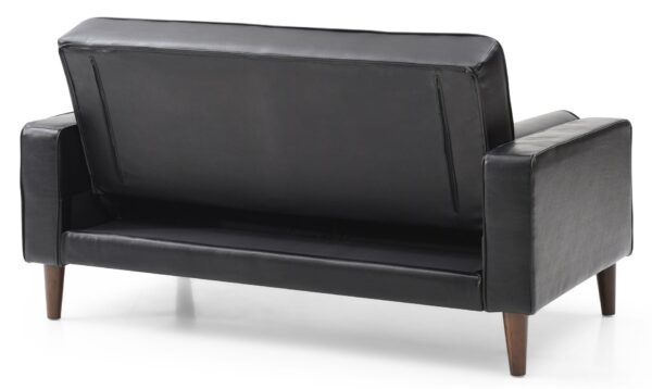 Loveseat Elegant With Versatile Bed Feature - Black