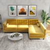 Christian - Sectional Sofa Right Facing - Dark Yellow - Image 9