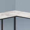 Computer Desk, Home Office, Corner, L Shape, Laptop, Contemporary And Modern - White Marble - Image 10