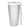 Leading Ware Diamond Cut Acrylic Drinking Glasses (Set of 4), Bpa Free, 19Oz - Clear - Image 3