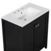 Freestanding Bathroom Vanity Combo With Ceramic Sink Shaker Style Vanities 2 Doors And 2 Drawers - Black - Image 22