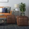 Brody - Square Pouf - Distressed Dark Brown - Image 6