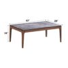 Bevis - Engineered Stone Top Rectangular Coffee Table - Black - Image 5