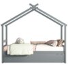Twin Size House-Shaped Bed With Trundle - Gray - Image 13