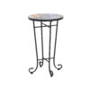 Vibrant French Country Patio Side Table Ceramic Tile And Iron Frame - Colorful / Black - Image 5