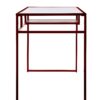 Yasin - Glass Top Writing Desk - Red - Image 3