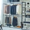 Fiona - Freestanding Walk In Wood Closet System With Metal Frame Durable Storage Solution Melamine - White - Image 7