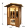 Outdoor DoubleCedar Far Infrared Sauna Room - Natural - Image 4