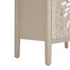 2 Door Carved Storage Cabinet With Adjustable Shelf, Accent Furniture For Living Room, Hallway, Kitchen - Natural - Image 13