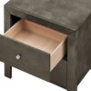 Chic Transitional Drawers Nightstand - Gray - Image 6