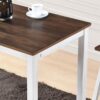 3 Pieces Counter Set Hanging Stool Easy To Clean For Small Space - Antique Dark Oak / Antique White - Image 6