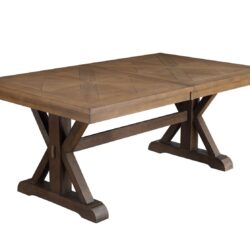 Pascaline - Rustic Dining Table - Brown / Oak