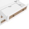 Wardrobe With 3 Drawers High Wardrobe Armoire With Rattan For Living Room Organizer - White - Image 7