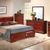 Louis Phillipe - Full Storage Bed - Cherry - Image 5