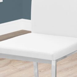 Dining Chair Side, Upholstered For Dining Room, Contemporary & Modern (Set of 2) - White