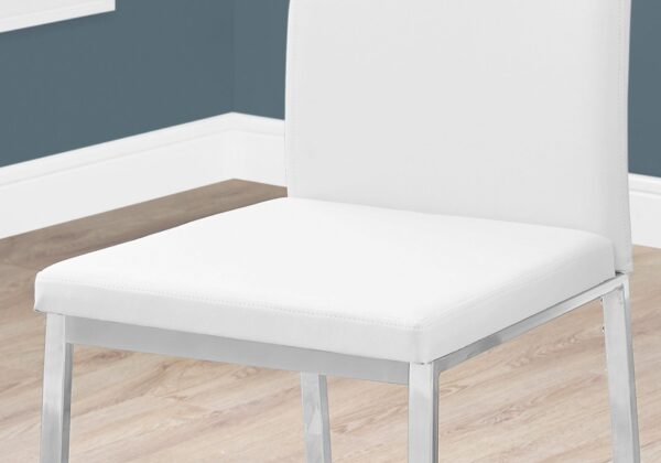 Dining Chair Side, Upholstered For Dining Room, Contemporary & Modern (Set of 2) - White