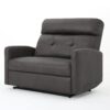 Alma - Contemporary Upholstered Loveseat Recliner - Slate - Image 5