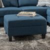 Foot Rest Under Desk Ottoman, Rectangle Foot Stool, Footrest Leg Rest For Sofa, Ottoman Rest Stools For Living Room Entryway - Navy Blue - Image 3