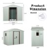 Ry-Sdyx56-Ww Outdoor Metal Storage Shed With Window - White - Image 3