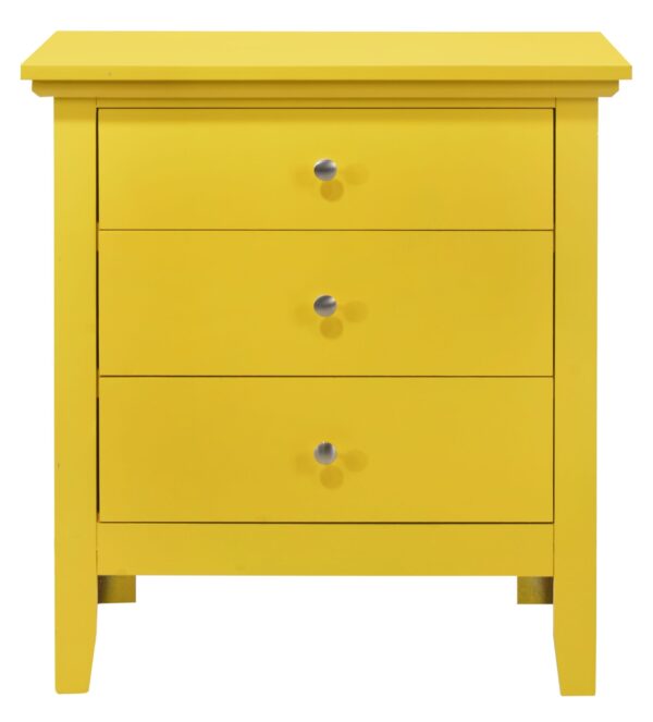 3 Drawer Nightstand - Yellow