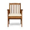 Casa - Rustic Dining Chair Set With Cushions, Acacia Wood, 2 Pieces - Brown - Image 7