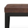 Lacey - Tufted Ottoman Bench - Distressed Chestnut Brown - Image 4