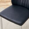 (Set of 8) Comfort Dining Chairs With Extended Backrest And Metal Legs - Black - Image 5