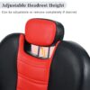 Classic Reclining Barber Chair Salon Chair For Hair Stylist With Heavy Duty Hydraulic Pump, 360° Rotation, Tattoo Chair Shampoo Beauty Salon Equipment, Max Load Weight 330 Lbs - Red / Black - Image 9