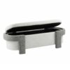 Large Versatile Storage Ottoman Bench: Spacious, Durable, Stylish - White / Light Gray - Image 16