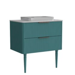 Elena - Modern Bathroom Vanity With Sink Luxury Bathroom Vanity With Ample Storage, 2 Soft Close Drawers, 2 In 1 Floating Or Freestanding Design - Blue