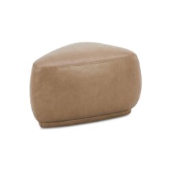 Pebble - Rounded Triangle Cocktail Ottoman - Tuscan Tan Brown