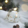Christmas Ball Ornaments, Glass Decorative Hanging Ball Christmas Tree Ornaments For Holiday Party Decorations (Set of 6) - White - Image 3