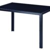 Dining Table With Metal Leg And Glass, Modern Space Saving Kitchen Table For Living Room Glass Table, Dining Table, Kitchen Table, Coffee Table - Black - Image 7