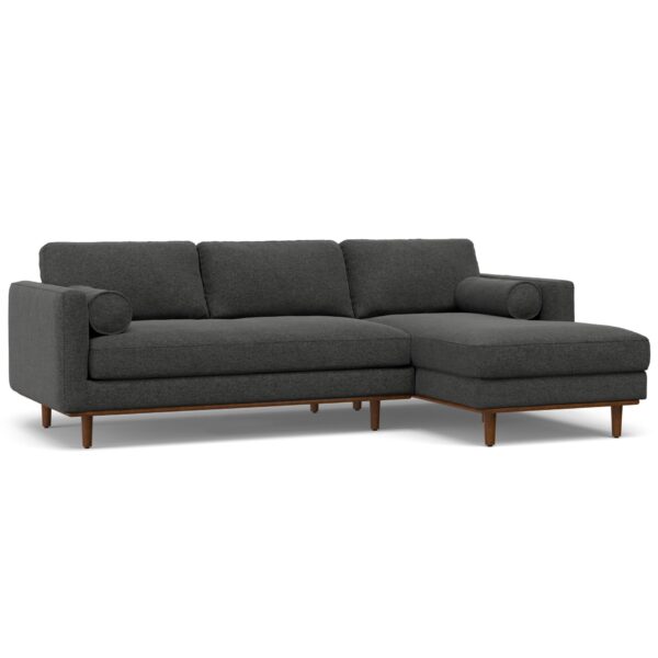 Morrison - Right Sectional Sofa - Charcoal Gray