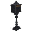 Cast Aluminum Mail Box, Postal Box, Mailbox - Black - Image 9