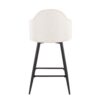 Ahoy - Contemporary Fixed Height Counter Stool With Square Footrest (Set of 2) - Black / Cream - Image 5