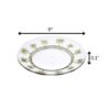 Palm Tree Design 9" Acrylic Dinner Plates (Set of 4) Crystal Clear Reusable Unbreakable Kitchen Plates Bpa Free Dishwasher Safe - Clear - Image 3
