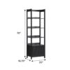 Transitional Narrow Bookshelf With Drawer On Bottom - Black - Image 13