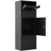 Large Package Delivery Parcel Mail Drop Box With Lockable Storage Compartment Heavy Duty Weatherproof For Express Mail Delivery For Home & Business Use - Black - Image 3
